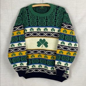 EMERALD ISLE Ireland Shamrock Knit Sweater Men's M